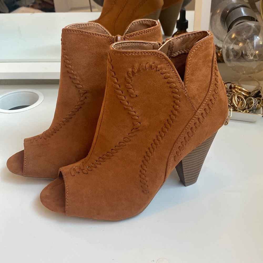 Tan booties